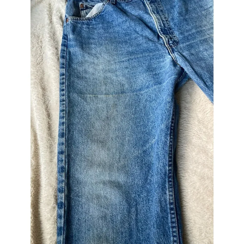 Orange Tab Levi's USA Made 80s Vintage 505s Great Contrast Whisker Fades 38x30.5